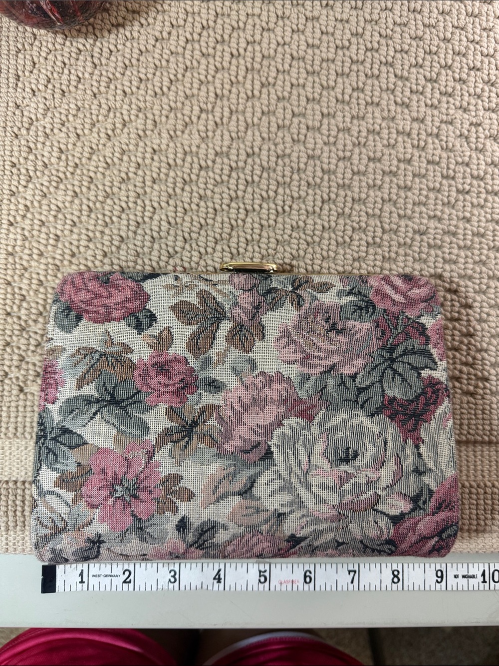 Vintage Floral Tapestry Convertible Chain Clutch Evening Bag